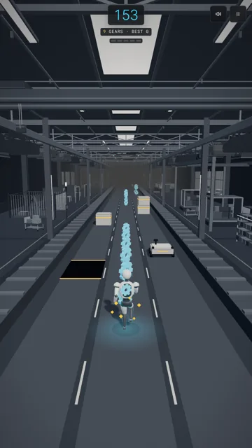 Phone screenshot: running the line